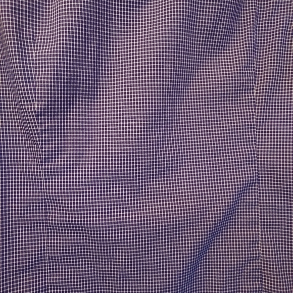 Michael Kors Mens Purple Navy Check Shirt Long Sleeve Button Up Shirt Slim Fit M - Picture 10 of 12